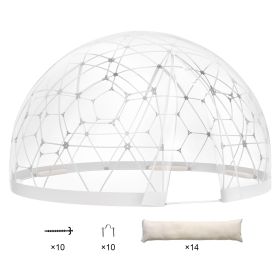 Garden Dome Igloo Tent House, 12 FT Dome Tent, Upgraded Garden Igloo with PVC Transparent Cover and Window