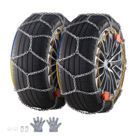Auto Tightening Snow Chains, Diamond Mesh Traction Wheel Chains for Anti-slip, Alloy Steel Tire Chains for Tires 265/75-15, 265/75-16, LT265/75-1